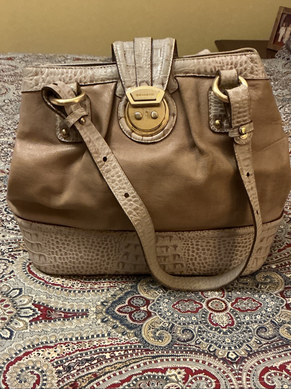 Brown Leather Satchel Handbag